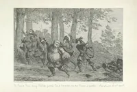 An illustration from The Life of Sir John Falstaff. Illustrated by G. Cruikshank. With a biography of the knight from authentic sources by Robert B. Brough (1858)