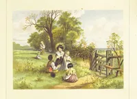 An illustration from Poetry of the year. Passages from the poets descriptive of the seasons. With twenty-two coloured illustrations from drawings by eminent artists.[Edited by Joseph Cundall (1853)