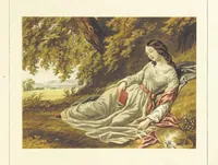 An illustration from Poetry of the year. Passages from the poets descriptive of the seasons. With twenty-two coloured illustrations from drawings by eminent artists.[Edited by Joseph Cundall (1853)