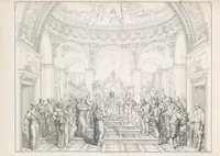 An illustration from Nuova guida storica, religiosa ed artistica al sacro monte di Varallo ed alle sue adiacenze, illustrata con disegni grafici ... Parte prima, contenente i lavori plastici (1857)