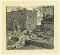 An illustration from Fifty Perfect Poems. Selected and edited by C. A. Dana and Rossiter Johnson. With seventy illustrations (1883)