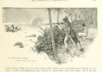 An illustration from The Life and Strange Surprising Adventures of Robinson Crusoe ... Illustrated (1895)
