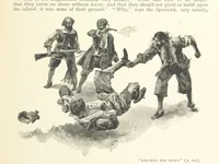 An illustration from The Life and Strange Surprising Adventures of Robinson Crusoe ... Illustrated (1895)