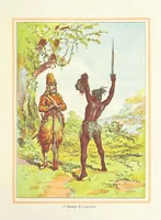 An illustration from The Adventures of Robinson Crusoe ... Newly edited after the original editions. With twenty illustrations by Kauffman. [Parts 1 and 2, abridged. With an introduction signed: S. R. B (1884)