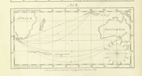 An illustration from New Tables to facilitate the Practice of Great Circle Sailing; together with an application of the theory of the great circle on the globe to the sailing, and an appendix, containing some mathematical demonstrations, etc (1857)