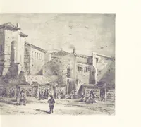 An illustration from Le Vieu Toulouse disparu. Dessins originaux de F. Mazzoli. Texte explicatif par M. M. le Baron Desazars, L. Saint-Charles, E. Lapierre (1885)