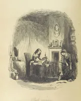 An illustration from Dombey and Son ... With illustrations by H. K. Browne (1848)