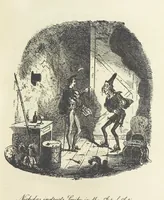 An illustration from The Life and Adventures of Nicholas Nickleby. [With plates (1892)
