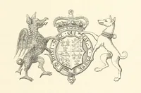 An illustration from An Account of the Progress of his Grace Henry the first Duke of Beaufort through Wales, 1684. And Notitia Cambro-Britannica. Edited from the original MS. ... by Charles Baker. [Followed by “A Statement of the services and expenses of the Marquis of Worcester, for his king and country.” (1864)