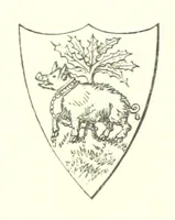 An illustration from An Account of the Progress of his Grace Henry the first Duke of Beaufort through Wales, 1684. And Notitia Cambro-Britannica. Edited from the original MS. ... by Charles Baker. [Followed by “A Statement of the services and expenses of the Marquis of Worcester, for his king and country.” (1864)