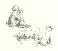 An illustration from Coridon's Song and other verses from various sources. With illustrations by Hugh Thomson ... With an introduction by Austin Dobson. L.P (1894)
