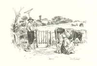 An illustration from Coridon's Song and other verses from various sources. With illustrations by Hugh Thomson ... With an introduction by Austin Dobson. L.P (1894)