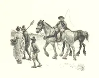An illustration from Coridon's Song and other verses from various sources. With illustrations by Hugh Thomson ... With an introduction by Austin Dobson. L.P (1894)