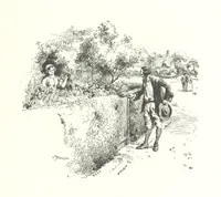 An illustration from Coridon's Song and other verses from various sources. With illustrations by Hugh Thomson ... With an introduction by Austin Dobson. L.P (1894)