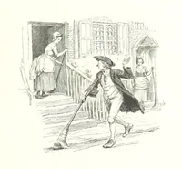 An illustration from Coridon's Song and other verses from various sources. With illustrations by Hugh Thomson ... With an introduction by Austin Dobson. L.P (1894)
