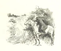 An illustration from Coridon's Song and other verses from various sources. With illustrations by Hugh Thomson ... With an introduction by Austin Dobson. L.P (1894)