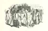 An illustration from Coridon's Song and other verses from various sources. With illustrations by Hugh Thomson ... With an introduction by Austin Dobson. L.P (1894)
