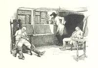 An illustration from Coridon's Song and other verses from various sources. With illustrations by Hugh Thomson ... With an introduction by Austin Dobson. L.P (1894)