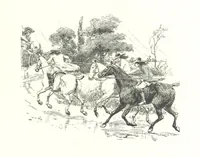 An illustration from Coridon's Song and other verses from various sources. With illustrations by Hugh Thomson ... With an introduction by Austin Dobson. L.P (1894)