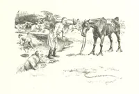 An illustration from Coridon's Song and other verses from various sources. With illustrations by Hugh Thomson ... With an introduction by Austin Dobson. L.P (1894)