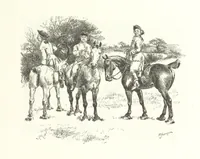 An illustration from Coridon's Song and other verses from various sources. With illustrations by Hugh Thomson ... With an introduction by Austin Dobson. L.P (1894)