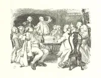 An illustration from Coridon's Song and other verses from various sources. With illustrations by Hugh Thomson ... With an introduction by Austin Dobson. L.P (1894)