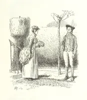 An illustration from Coridon's Song and other verses from various sources. With illustrations by Hugh Thomson ... With an introduction by Austin Dobson. L.P (1894)