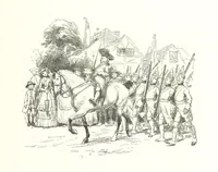 An illustration from Coridon's Song and other verses from various sources. With illustrations by Hugh Thomson ... With an introduction by Austin Dobson. L.P (1894)