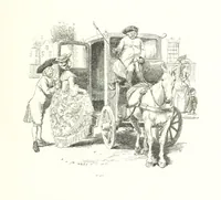An illustration from Coridon's Song and other verses from various sources. With illustrations by Hugh Thomson ... With an introduction by Austin Dobson. L.P (1894)