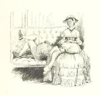 An illustration from Coridon's Song and other verses from various sources. With illustrations by Hugh Thomson ... With an introduction by Austin Dobson. L.P (1894)