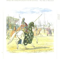 An illustration from A Chronicle of England B.C. 55-A.D. 1485, written and illustrated by J. E. D. The designs engraved and printed in colours by E. Evans. F.P (1864)