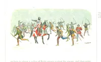 An illustration from A Chronicle of England B.C. 55-A.D. 1485, written and illustrated by J. E. D. The designs engraved and printed in colours by E. Evans. F.P (1864)