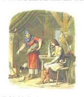 An illustration from A Chronicle of England B.C. 55-A.D. 1485, written and illustrated by J. E. D. The designs engraved and printed in colours by E. Evans. F.P (1864)