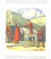 An illustration from A Chronicle of England B.C. 55-A.D. 1485, written and illustrated by J. E. D. The designs engraved and printed in colours by E. Evans. F.P (1864)