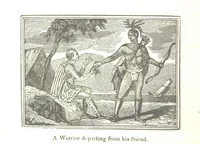 An illustration from Biography and History of the Indians of North America ... also a history of their wars ... Likewise exhibiting an analysis of the ... authors, who have written upon ... the first peopling of America. Third edition, with ... additions ... corrections and ... engravings (1836)