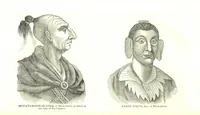 An illustration from Biography and History of the Indians of North America ... also a history of their wars ... Likewise exhibiting an analysis of the ... authors, who have written upon ... the first peopling of America. Third edition, with ... additions ... corrections and ... engravings (1836)
