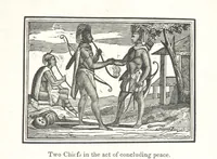 An illustration from Biography and History of the Indians of North America ... also a history of their wars ... Likewise exhibiting an analysis of the ... authors, who have written upon ... the first peopling of America. Third edition, with ... additions ... corrections and ... engravings (1837)
