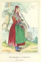 An illustration from Das Deutsche Volk in seinen Mundarten, Sitten, Gebräuchen, Festen und Trachten ... Mit 50 kolorirten Bildern (1847)