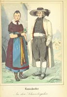 Picture 28 of 50 from Das Deutsche Volk in seinen Mundarten, Sitten, Gebräuchen, Festen und Trachten ... Mit 50 kolorirten Bildern (1847), leaf 263