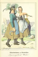 Picture 37 of 50 from Das Deutsche Volk in seinen Mundarten, Sitten, Gebräuchen, Festen und Trachten ... Mit 50 kolorirten Bildern (1847), leaf 379