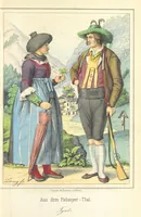 Picture 9 of 50 from Das Deutsche Volk in seinen Mundarten, Sitten, Gebräuchen, Festen und Trachten ... Mit 50 kolorirten Bildern (1847), leaf 85