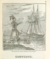 An illustration from Robinson Crusoe's own book; or, the voice of adventure from the civilized man cut off from his fellows ... and from the wanderer in strange seas and lands, etc (1842)