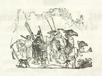 An illustration from Robinson Crusoe's own book; or, the voice of adventure from the civilized man cut off from his fellows ... and from the wanderer in strange seas and lands, etc (1842)