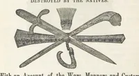 An illustration from Robinson Crusoe's own book; or, the voice of adventure from the civilized man cut off from his fellows ... and from the wanderer in strange seas and lands, etc (1842)
