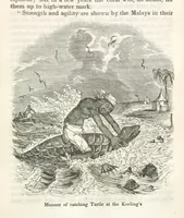 An illustration from Robinson Crusoe's own book; or, the voice of adventure from the civilized man cut off from his fellows ... and from the wanderer in strange seas and lands, etc (1842)