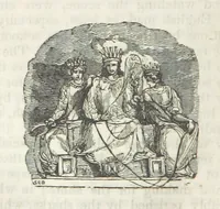 An illustration from Robinson Crusoe's own book; or, the voice of adventure from the civilized man cut off from his fellows ... and from the wanderer in strange seas and lands, etc (1842)