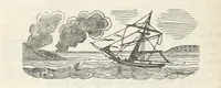An illustration from Robinson Crusoe's own book; or, the voice of adventure from the civilized man cut off from his fellows ... and from the wanderer in strange seas and lands, etc (1842)