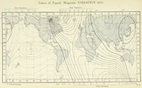 An illustration from Admiralty Manual for the Deviations of the Compass. Originally edited in 1862 by F. J. Evans ... and Archibald Smith ... Sixth edition. Published by order of ... the Admiralty. [With plates (1893)
