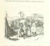 An illustration from Kabyles et Kroumirs ... Dessins de MM. Andrieux, Duhousset, C. Gosselin, II. Vogel, d'après le croquis de l'auteur. Gravure de F. Méaulle (1882)