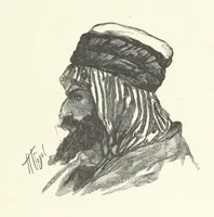 An illustration from Kabyles et Kroumirs ... Dessins de MM. Andrieux, Duhousset, C. Gosselin, II. Vogel, d'après le croquis de l'auteur. Gravure de F. Méaulle (1882)